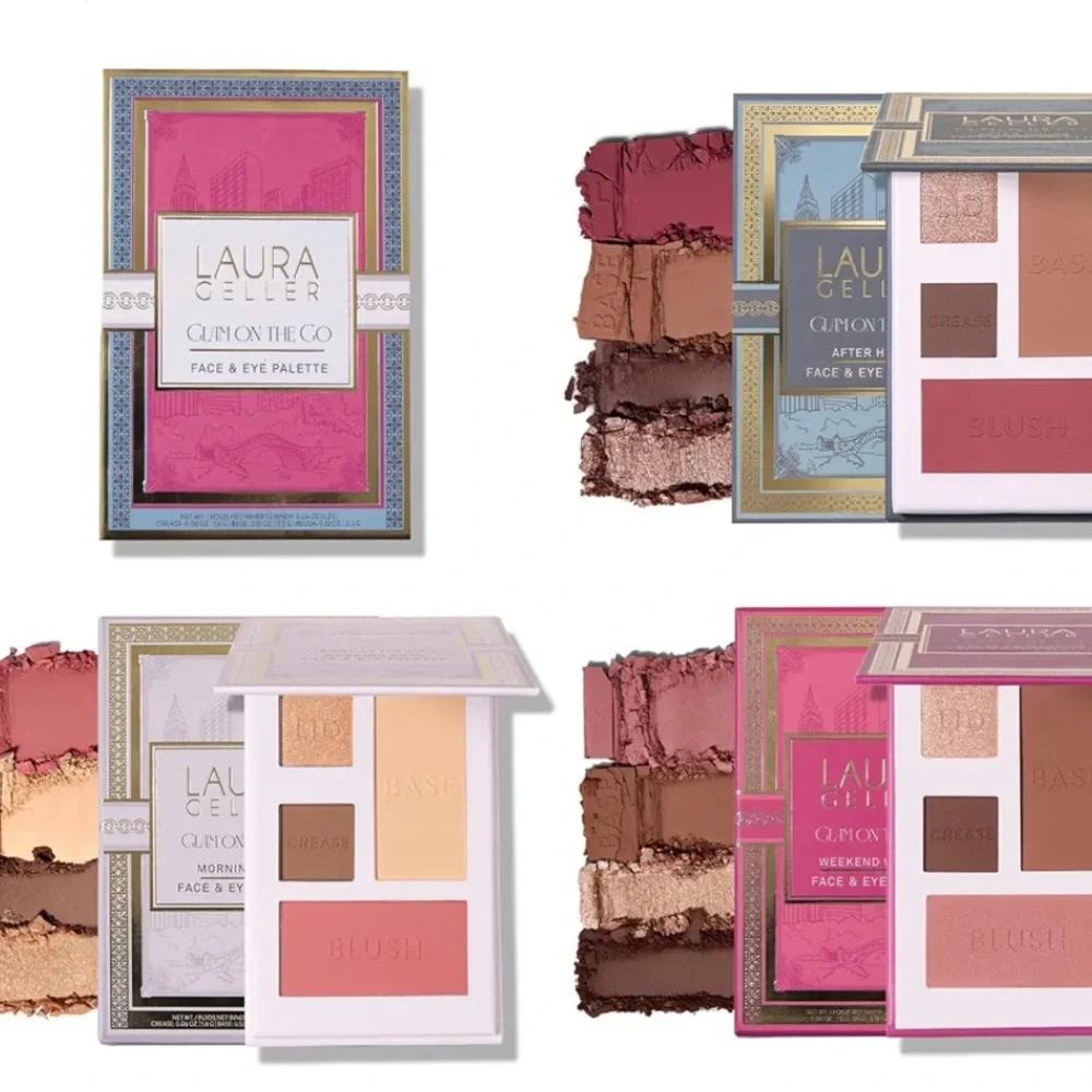 Laura Geller Glam On The Go 3 Face and Eye Palettes NEW